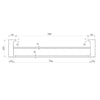 Nero Pearl Double Towel Rail gallery image