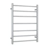 Polished Stainless Steel Straight Round 7 Bar Heated Towel Ladder