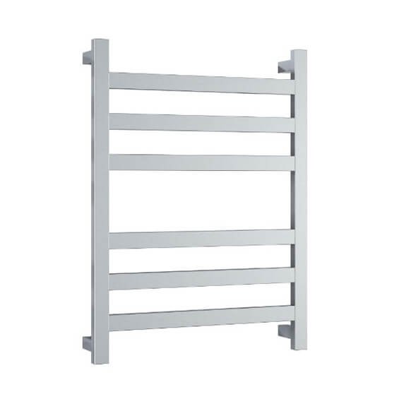 Square / Flat 6 Bar Heated Towel Ladder
