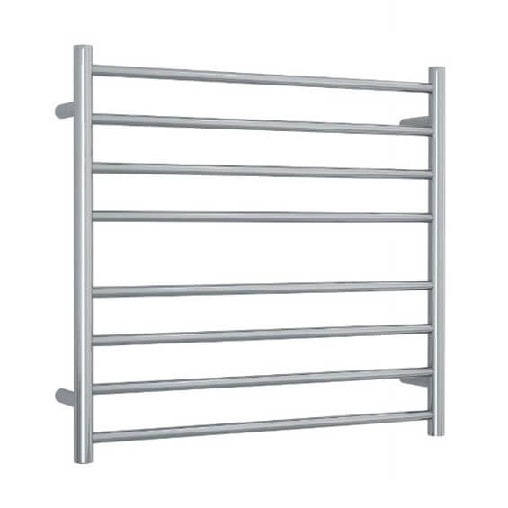 Straight / Round Wide 8 Bar Heated Towel Ladder