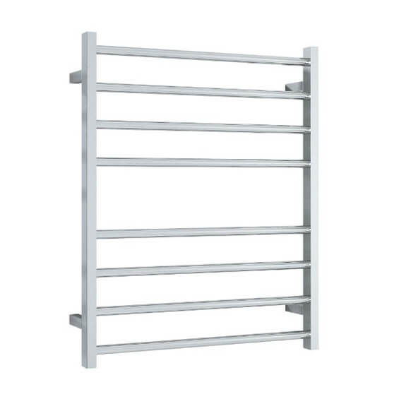 Straight / Square 8 Bar Heated Towel Ladder