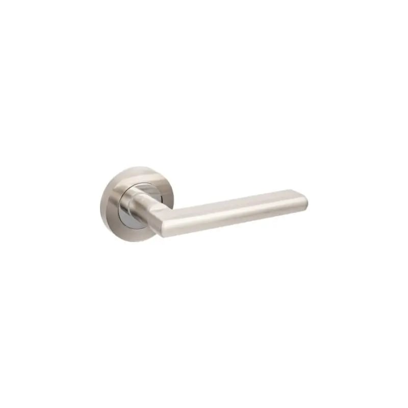Zanda Brushed Nickel / Polished Chrome Epic Lever On Round Rose