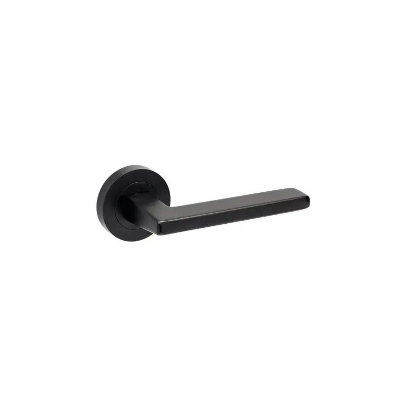 Zanda Matte Black Vector Lever On Round Rose