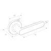 Zanda Satin Brass Duke Lever On Round Rose gallery image