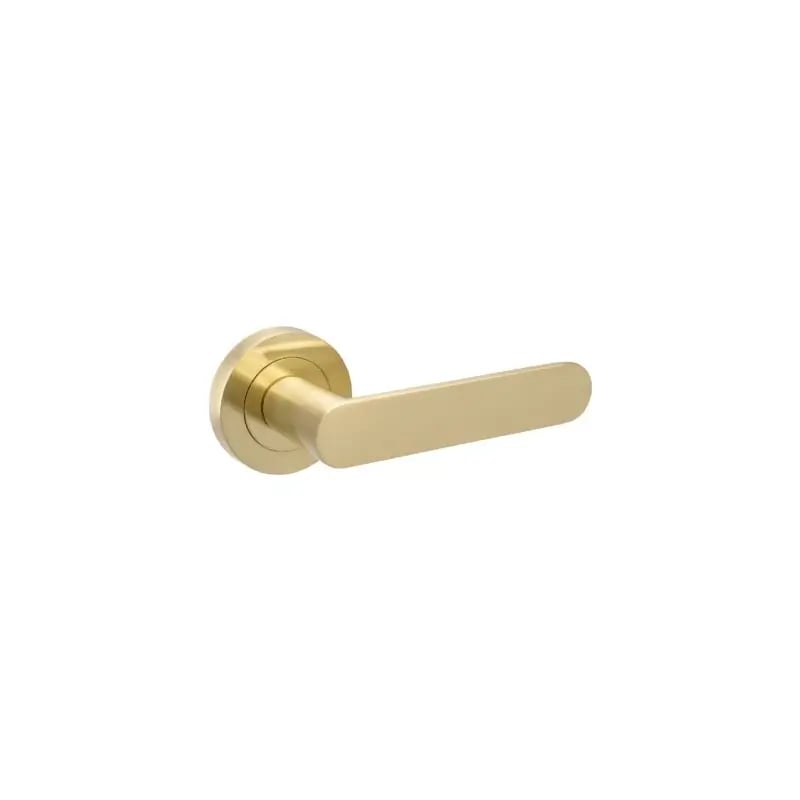 Zanda Satin Brass Duke Lever On Round Rose