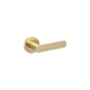 Zanda Satin Brass Duke Lever On Round Rose
