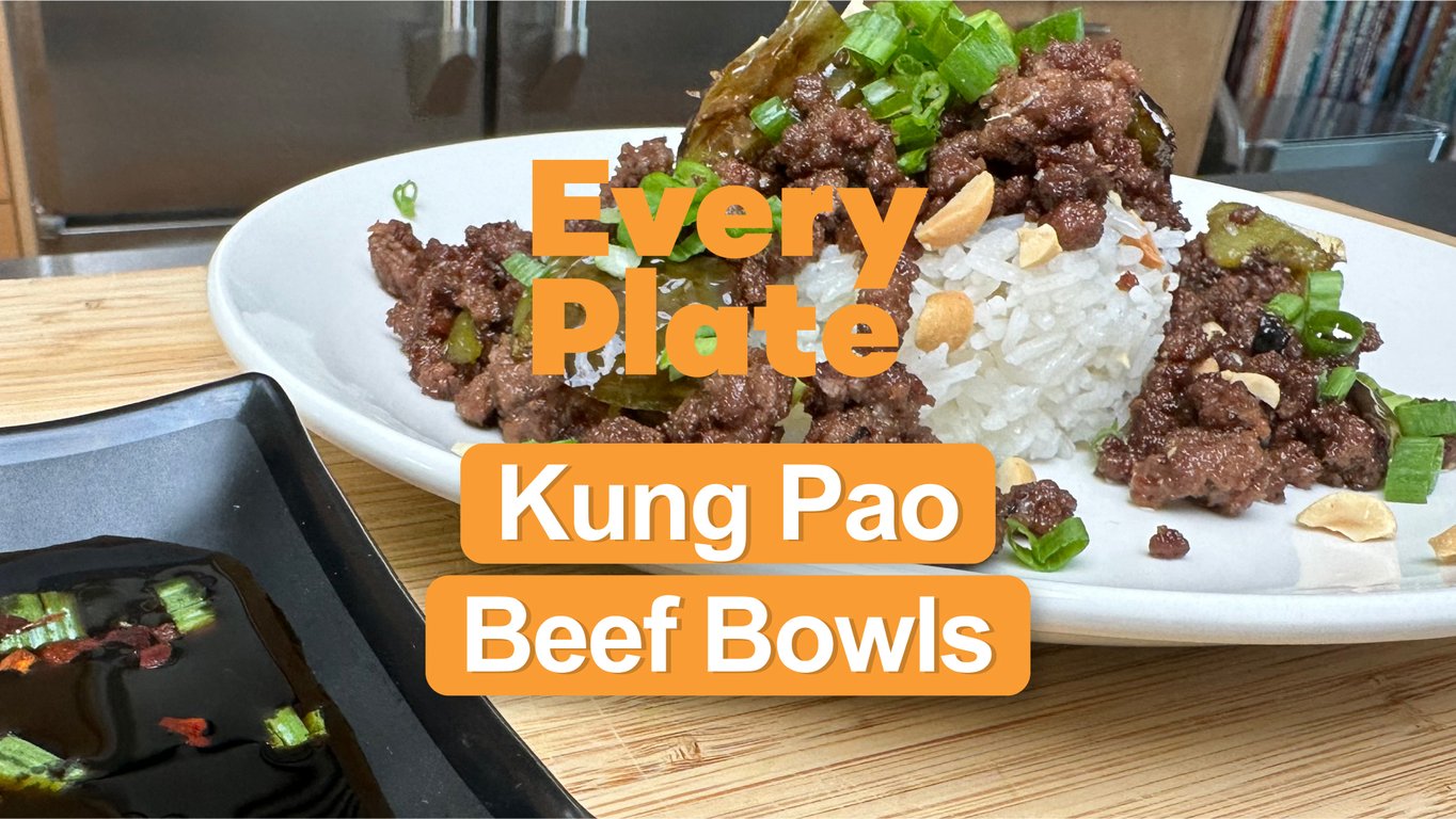 Kung Pao Beef and Sweet Kale