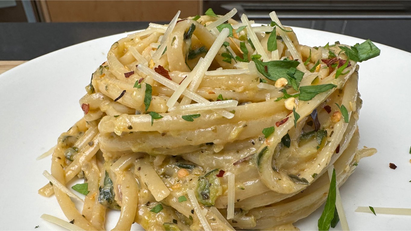 Caramelized Zucchini Linguine by EveryPlate | Meal Kit Sundays