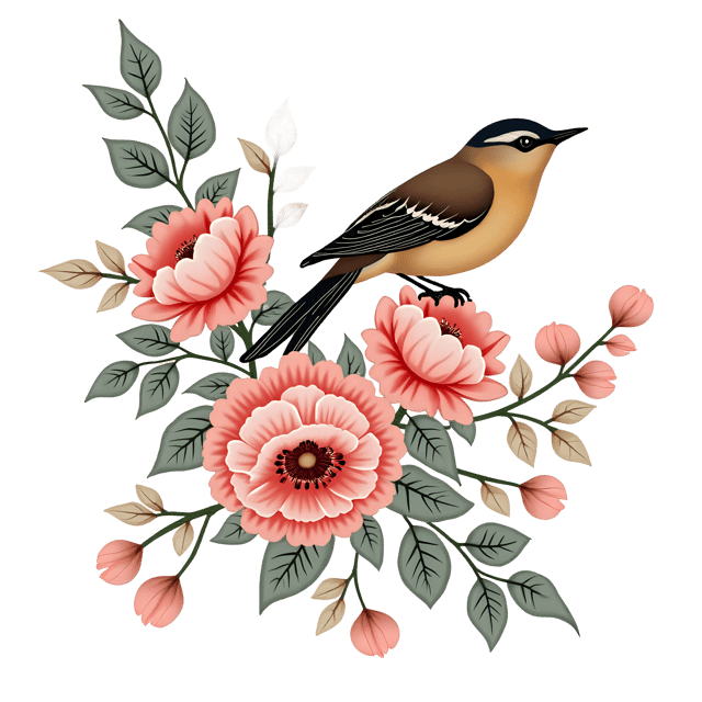 Free transparent PNG: Floral and Bird Embroidery  Nature Clipart, free downloadable png