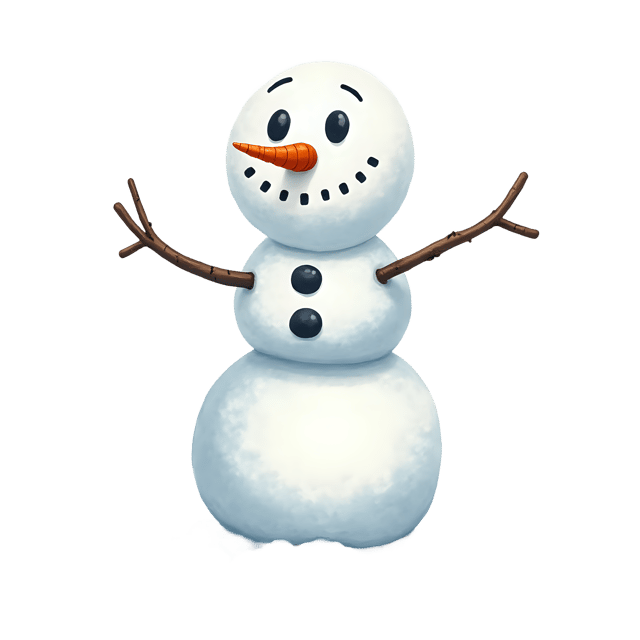 Free transparent PNG: Whimsical Snowman PNG with Transparent Background for Winter Crafts and Decorations