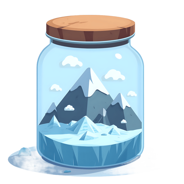 Free transparent PNG: Polar Ice Cap Landscape Jar Scene PNG