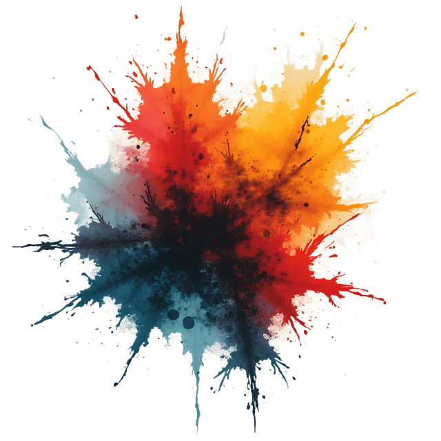 Free transparent PNG: Pigment Cascade Artistic PNG with Transparent Background