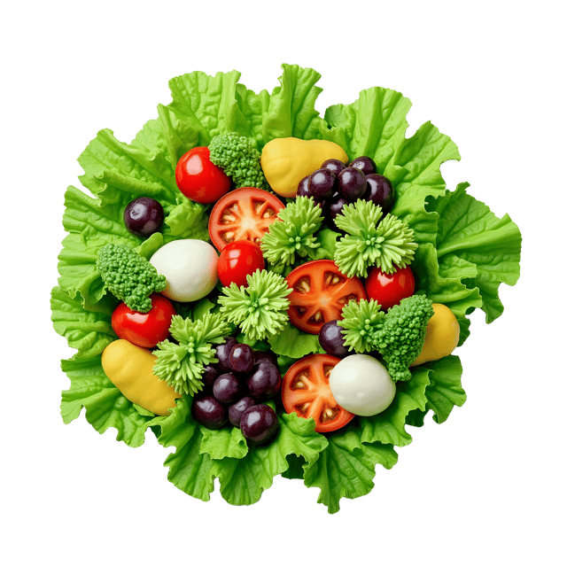 Free transparent PNG: Fresh Green Salad with Colorful Vegetables Transparent PNG for Vibrant Food Imagery
