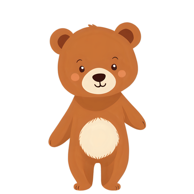 Free transparent PNG: Cute Cartoon Bear Illustration with Transparent Background