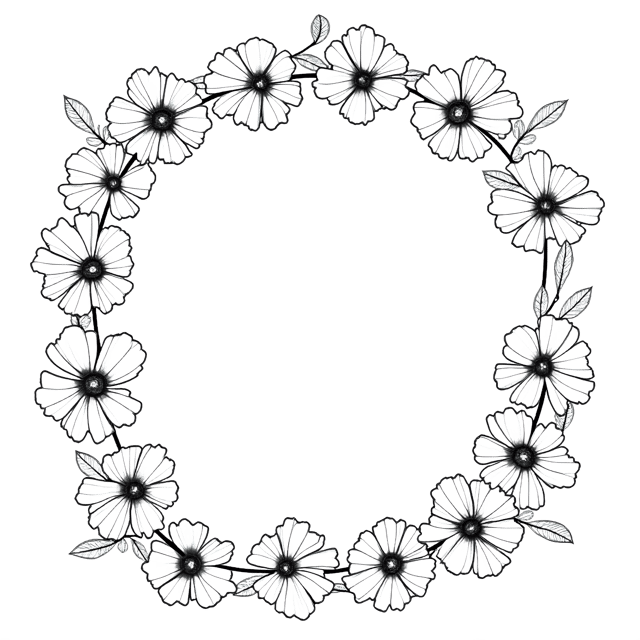 Free transparent PNG: Floral Sketch Frame PNG Clipart  Perfect for Artistic Projects  Decor