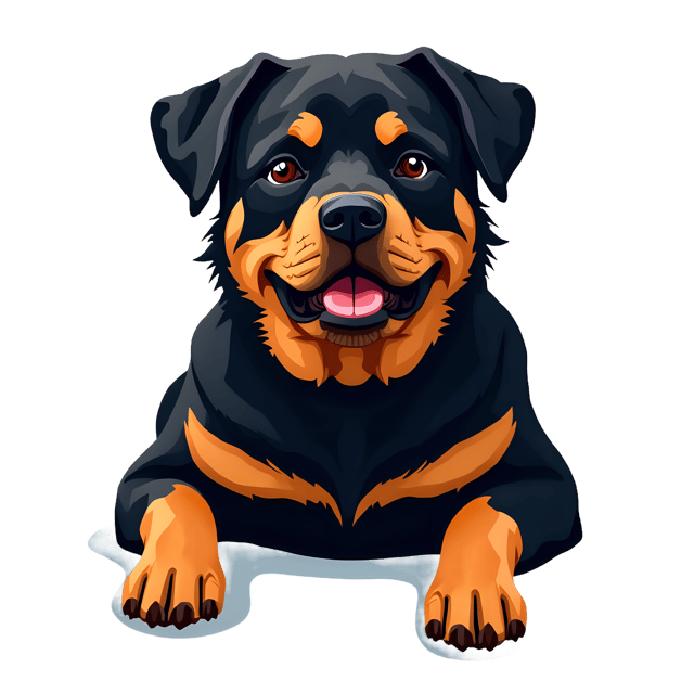Free transparent PNG: Rottweiler Dog PNG Download  Ideal for Pet Portraits, Illustrations  Crafts