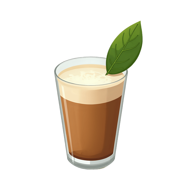 Free transparent PNG: Latte Glass with Leaf Foam Art  Coffee Clipart, free downloadable png