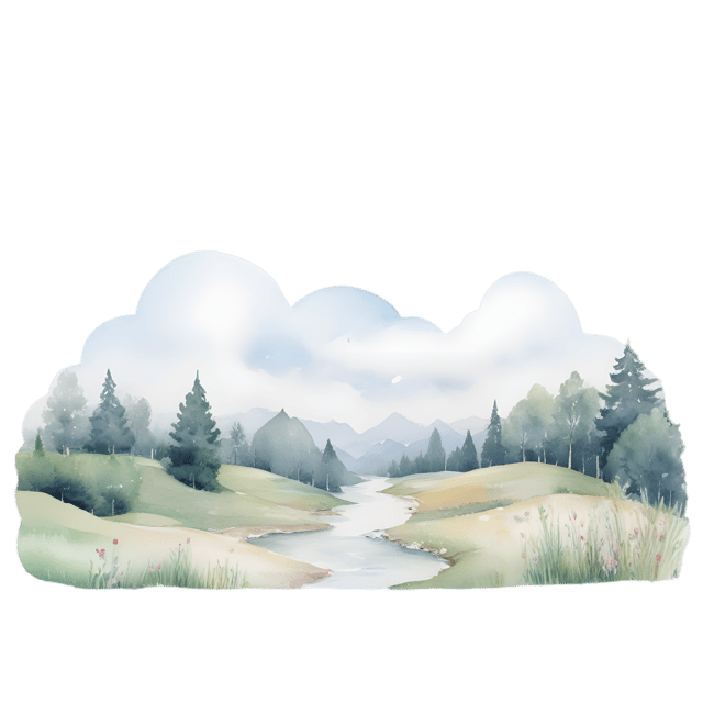 Free transparent PNG: Muted Landscape PNG with Transparent Background