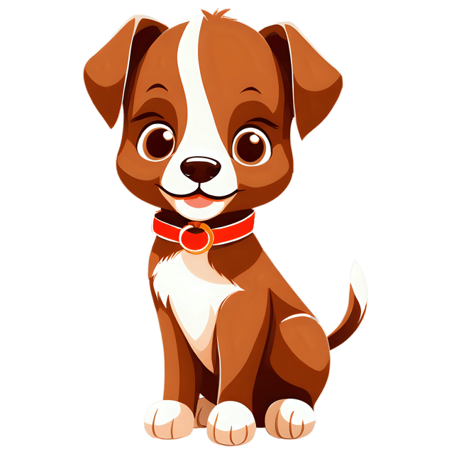 Free transparent PNG: Cute Puppy Cartoon Illustration with Transparent Background
