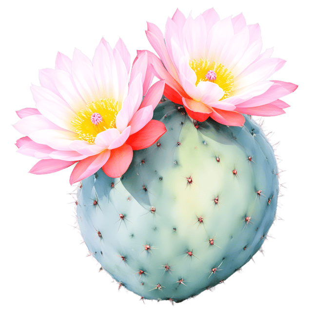 Free transparent PNG: Colorful Cactus Flower Blooming PNG