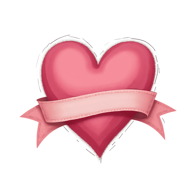 Free transparent PNG: Faded Pink Ribbon with Heart Print  Free Downloadable PNG Clipart