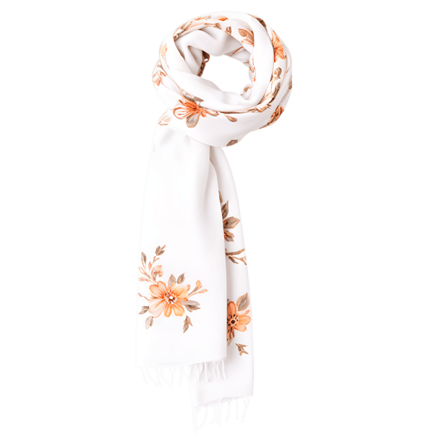 Free transparent PNG: Flower Scarf PNG Transparent Background for Fashion and Decor