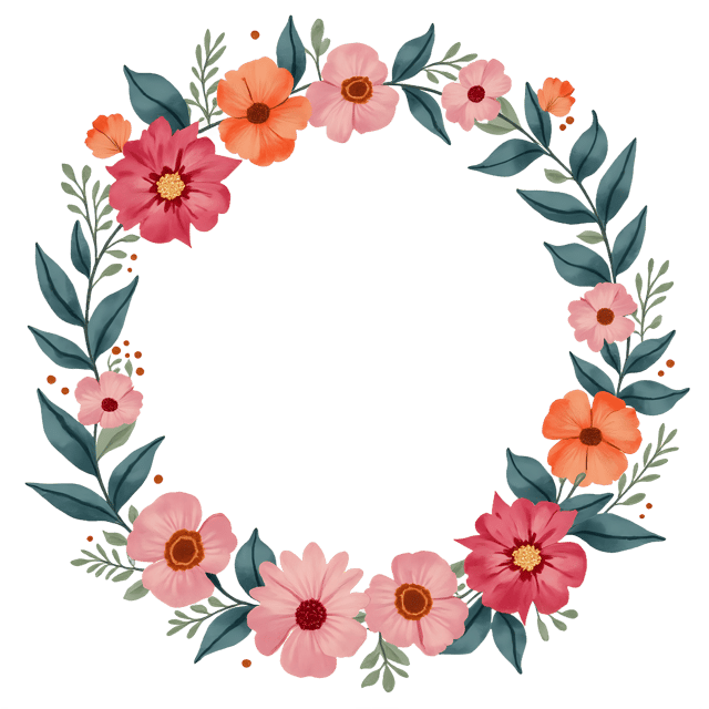 Free transparent PNG: Boho Floral Wreath  Decorative Clipart, free download png