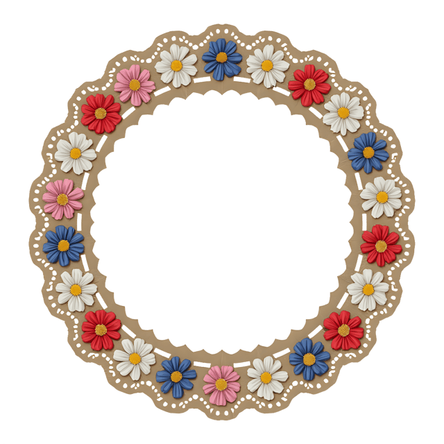 Free transparent PNG: Floral Doily Frame PNG Clipart  Elegant Design Element for Crafts  Decor