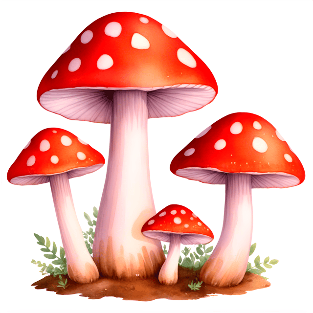 Free transparent PNG: Glowing Mushrooms at Dawn PNG Illustration for Whimsical Forest Themes