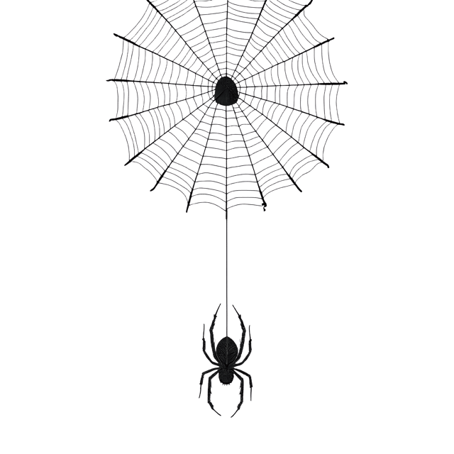 Free transparent PNG: Spider Web with Hanging Spider  Halloween Clipart, free transparent png download