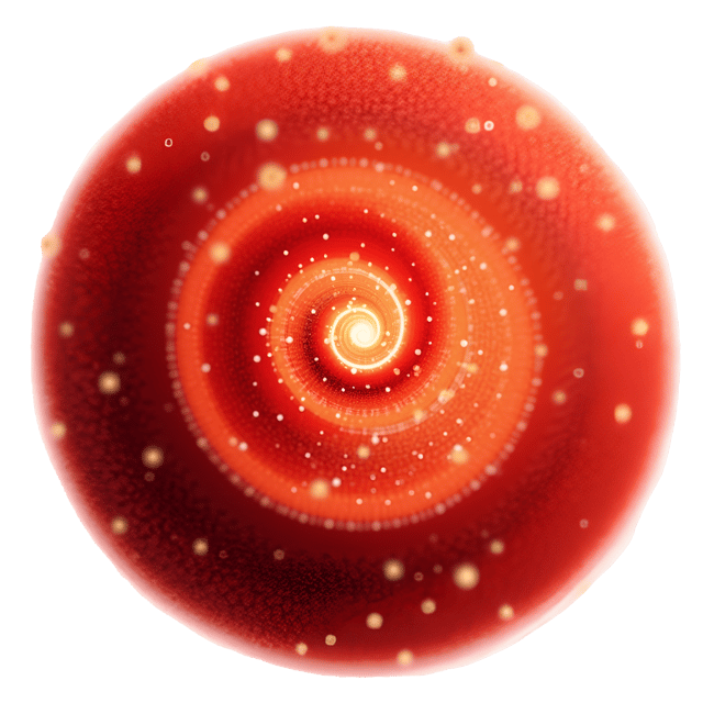 Free transparent PNG: Abstract Red Spiral with Golden Accents and Blur Effect PNG Clipart
