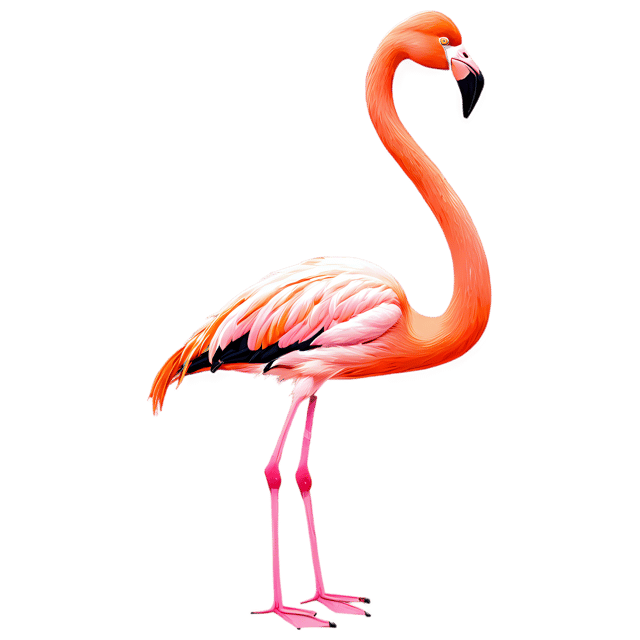 Free transparent PNG: Cute Flamingo Cartoon Illustration with Transparent Background