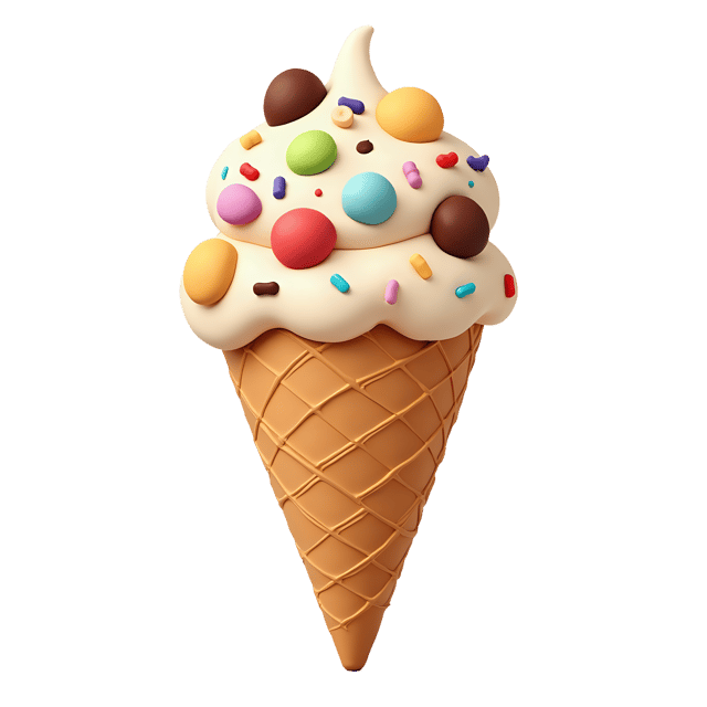 Free transparent PNG: Wafer Ice Cream with Candy Pieces  Sweet Treat Clipart, free download png