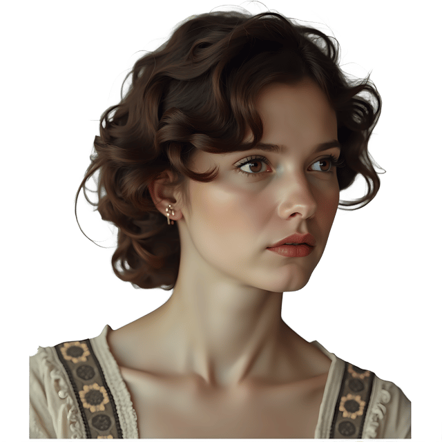 Free transparent PNG: Contemplative Gaze Portrait PNG Clipart  Ideal for Artistic Projects  Decor