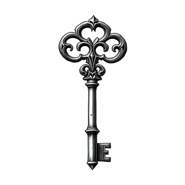 Free transparent PNG: Victorian Skeleton Key PNG Clipart  Perfect for Antiquing Projects  Decor