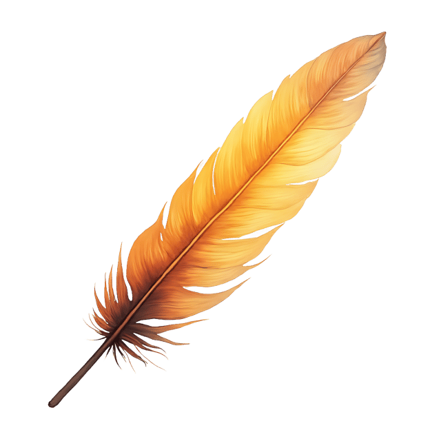 Free transparent PNG: Curved Flight Feather  Golden Sunlight Clipart, free png download
