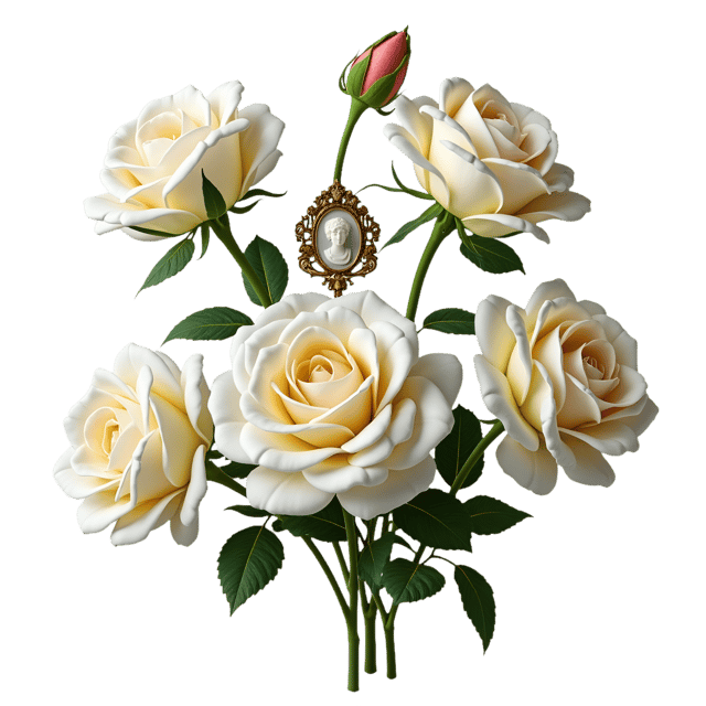 Free transparent PNG: Porcelain Cameo Arrangement  Elegant Rose Clipart, free transparent png download