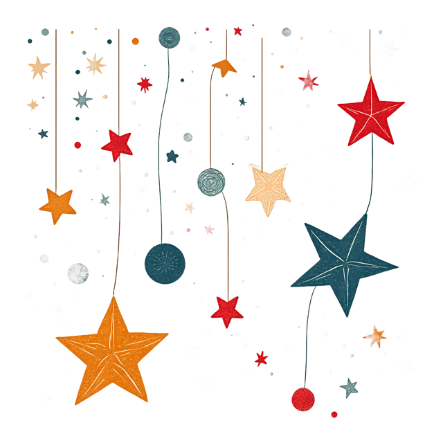 Free transparent PNG: Whimsical Constellation with Glowing Yarn Stars PNG
