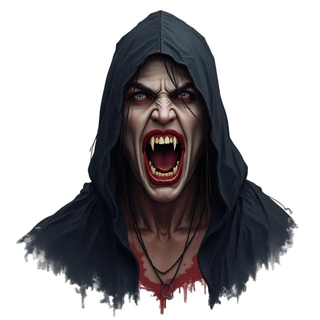 Free transparent PNG: Mysterious Vampire Clipart with Dark Cape and Pale Skin