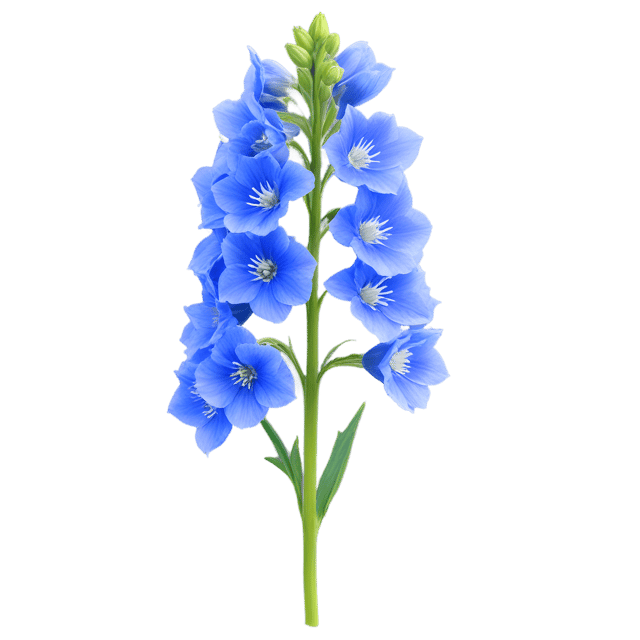 Free transparent PNG: Delphinium Flower PNG with Transparent Background for Botanical Art and Design