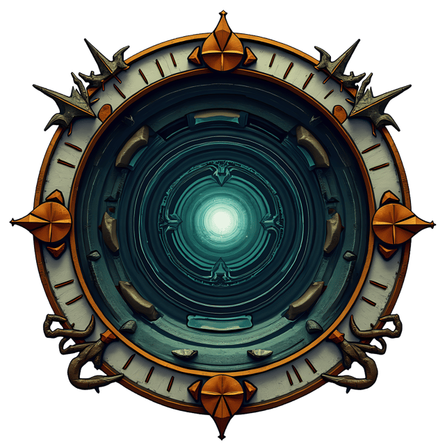 Free transparent PNG: Gothic Portal with Swirling Dark Energy and Ancient Runes PNG