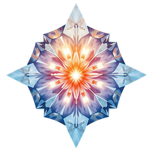 Free transparent PNG: Symmetrical Crystal PNG with Multi-Faceted Edges and Sparkling Brilliance