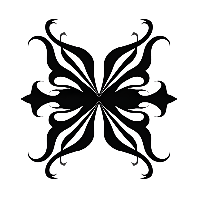 Free transparent PNG: Abstract Black and White Mirror Symmetry Illustration Clipart for Design Projects