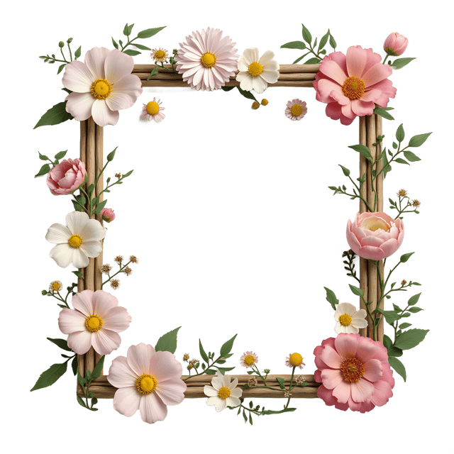Free transparent PNG: Pressed Flowers Frame PNG Clipart  Ideal for Crafting  Design Projects