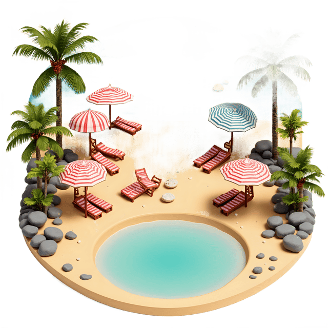 Free transparent PNG: Beach Diorama PNG Clipart  Ideal for Coastal Projects, Education  Decor