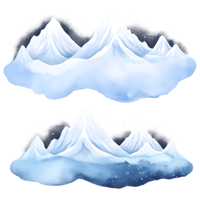 Free transparent PNG: Majestic Mountains and Starry Sky PNG with Transparent Background