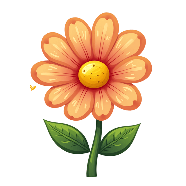 Free transparent PNG: Wobbly Flower Clipart with Golden Center