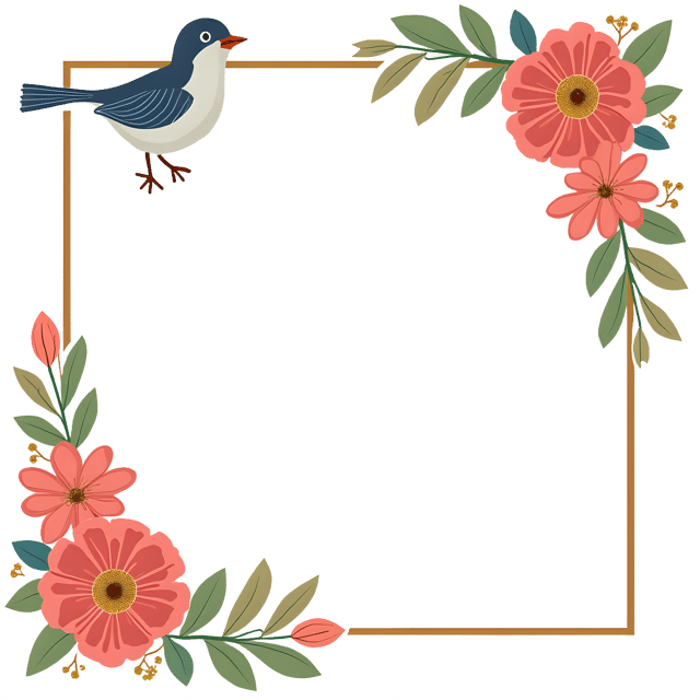 Free transparent PNG: Floral and Bird Stationery  Nature-themed Clipart Set, Free Downloadable PNG