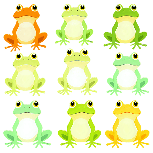 Free transparent PNG: Cute Cartoon Frog Illustration with Transparent Background