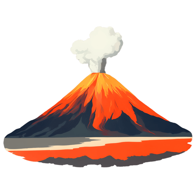 Free transparent PNG: Volcanic Landscape Transparent PNG Background for Nature Imagery